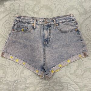 Wild Fable Denim Shorts with Yellow Star Accents